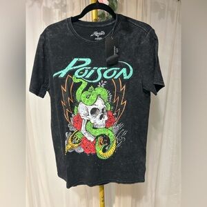 Poison Skull Snake Graphic Tee NWT Rock Band Size Medium
